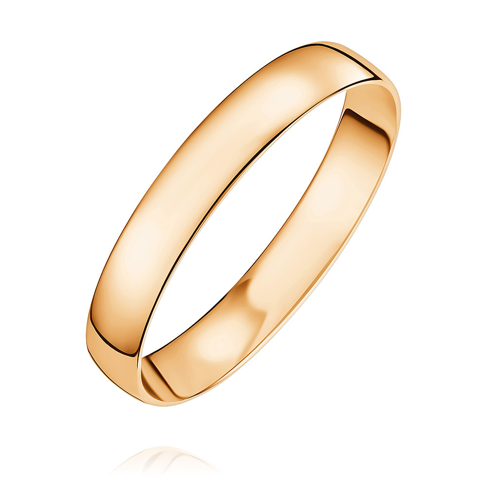 Кольцо гладкое обручальное обручальное кольцо из красного золота