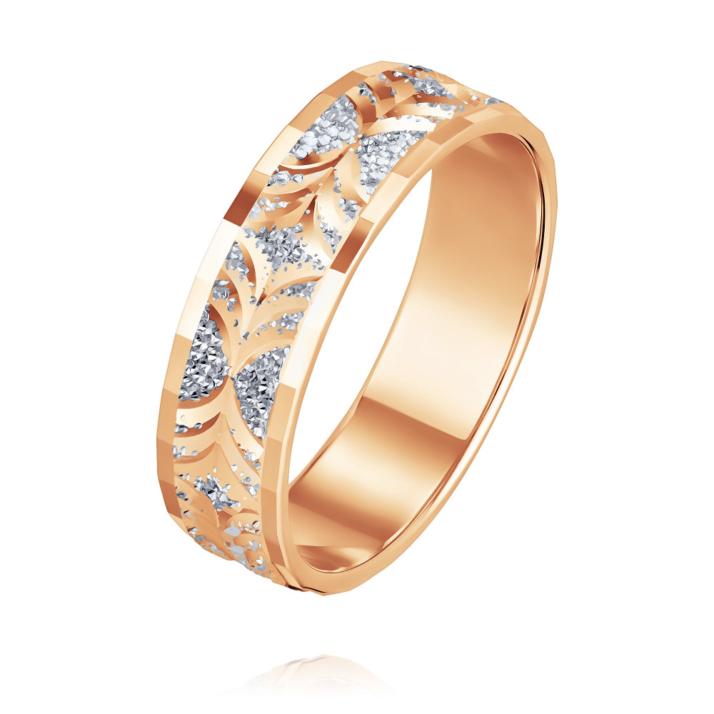 Кольцо золотое кольцо с алмазными гранями 010912 17 5