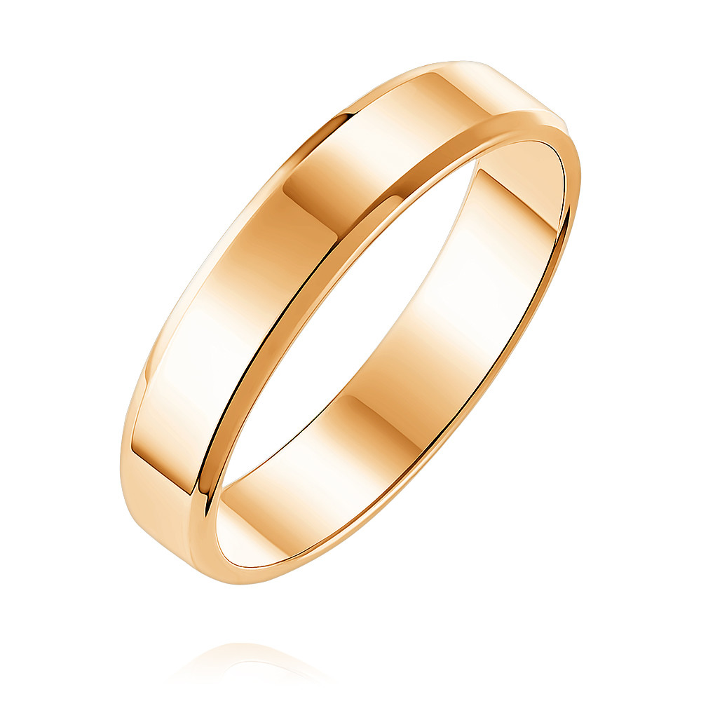 Кольцо гладкое обручальное обручальное кольцо из красного золота