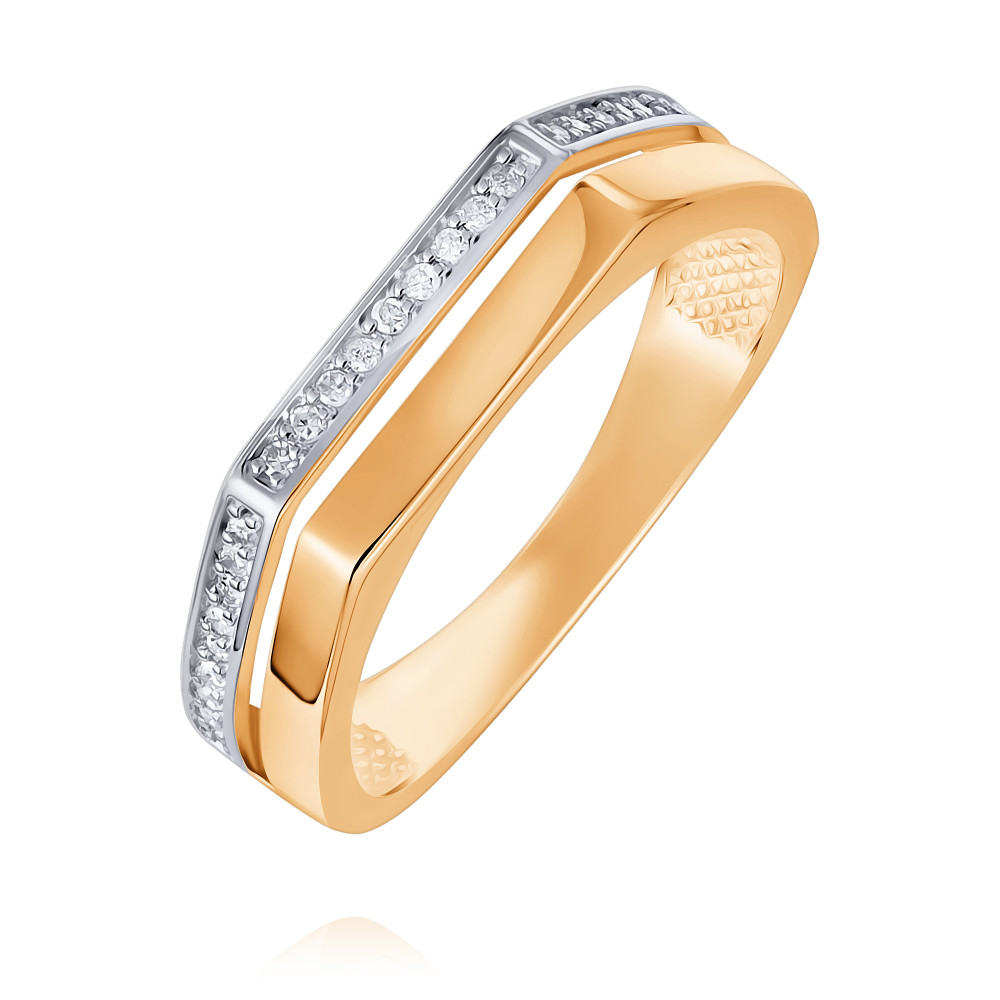 Кольцо кольцо с 1 морганитом из красного золота
