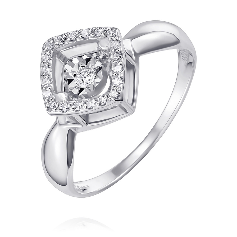Кольцо золотое кольцо с алмазными гранями 010912 20 5