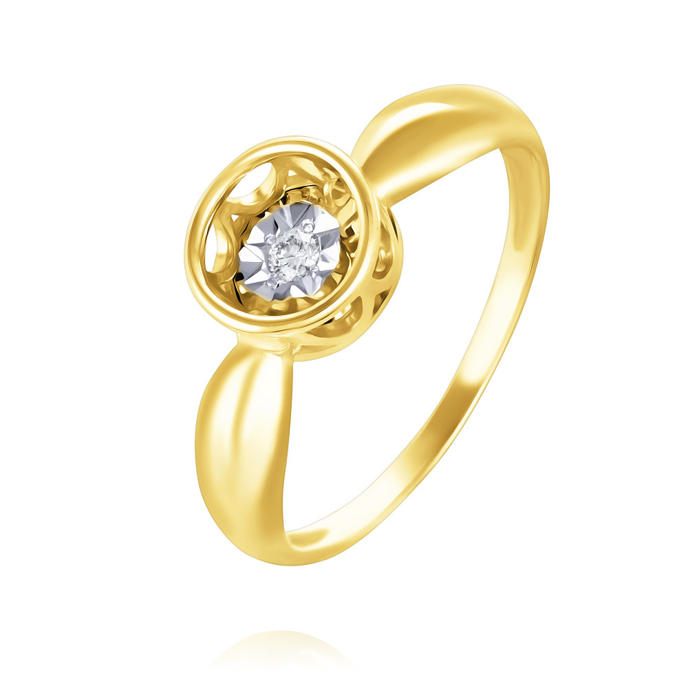 Кольцо platina jewelry серьги из комбинированного золота 585 пробы с бриллиантом 02 4990 00 101 1121