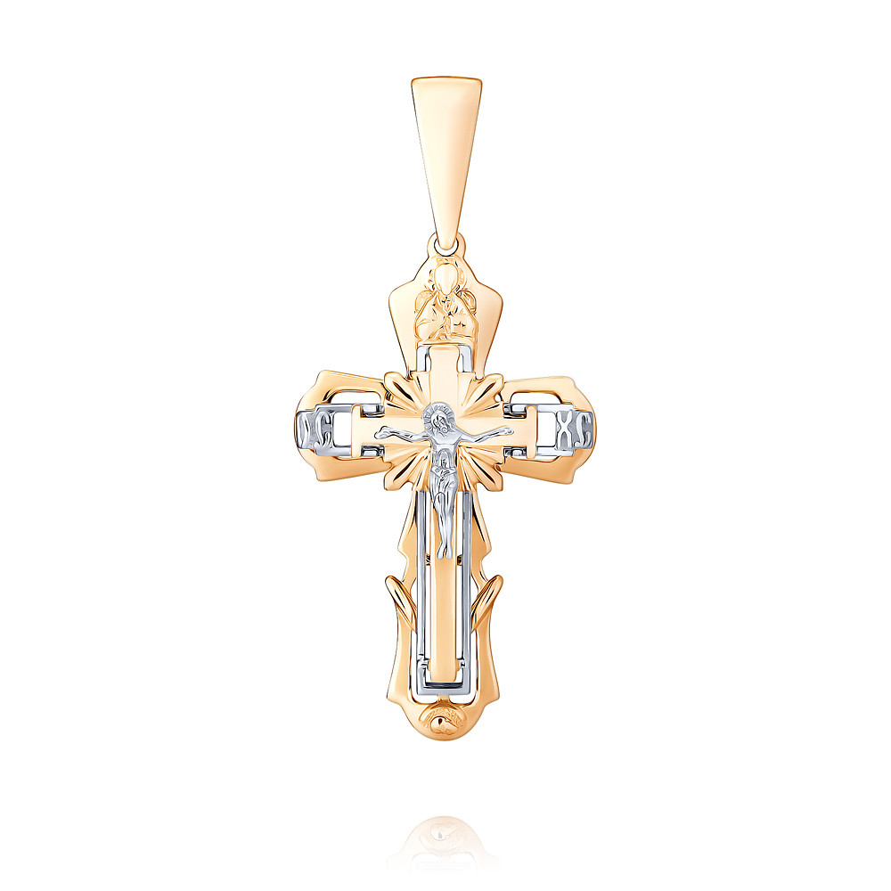 крест даръ крест из красного золота с бриллиантом 2018 Подвеска