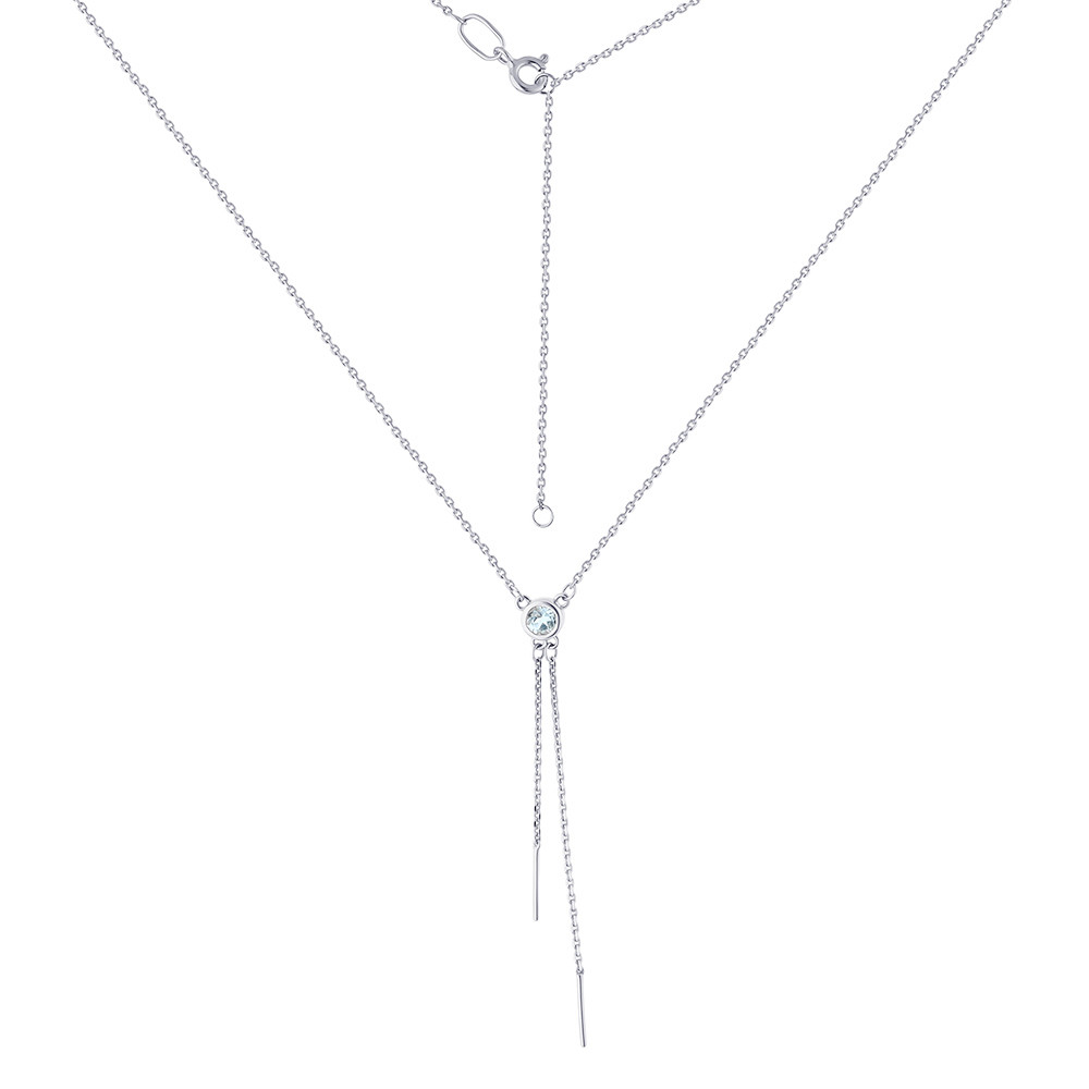 Шейное украшение 35 02 колье галстук с кругами маленьким и большим крестом из белого золота